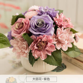 饰品牡丹家居装饰装饰品花枝菊花花束办公桌小花绢花仿真花摆件欧式摆