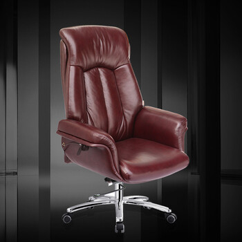 木氏帝王办公电脑椅真皮人体工学椅升降后躺w6264 头层牛皮电脑椅_ 5