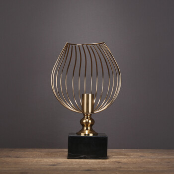 家装软饰 装饰摆件 董掌柜 现代简约铁艺工艺品合金摆设样板房摆件