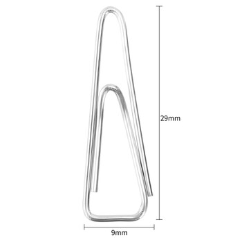 得力（deli）3#镀镍三角回形针 29mm金属曲别针 100枚/盒 10盒装 办公室文具用品 P00051