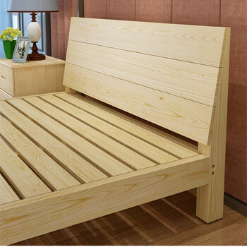 5米松木简易床木板床1.