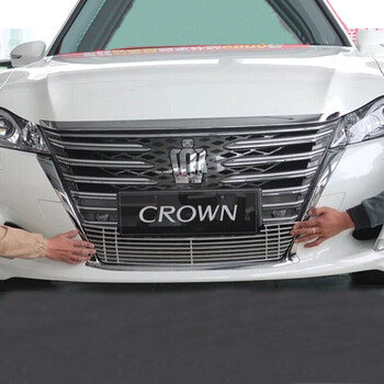 点缤 丰田新汉兰达凯美瑞rav4荣放皇冠改装专用中网进气格栅前脸装饰
