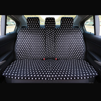 鑫晔miju时尚黑白圆点绒布简单低调男女通用汽车内饰后排座垫套装72