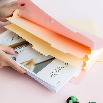 广博（GuangBo）5入文件夹/资料夹/票据收纳袋 爱の微笑单个颜色随机A9038