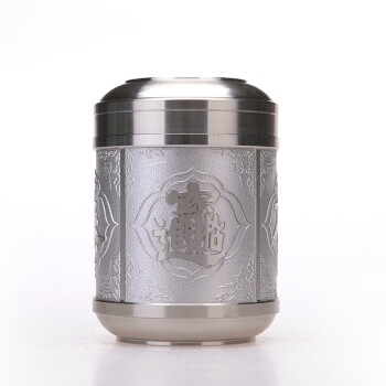 
                                        吉满 锡罐老锡茶叶罐醒茶叶罐 普洱储茶罐密封罐茶具 梅兰竹菊                