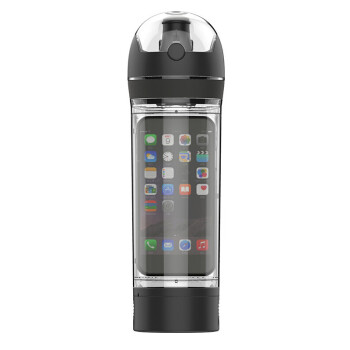 美国iBottle多功能运动水壶可放苹果iphone6手机的防摔时尚水杯子 黑色