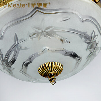 蒙特丽 餐厅卧室书房过道吊灯 99075 欧式锌/铝合金青古铜色灯饰 (B) 直径350mm*高660mm 带省电王LED光源