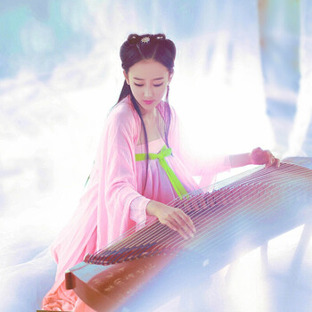 古装女汉服齐胸襦裙改良唐装古筝演出服襦裙飘逸仙女汉服影楼摄影