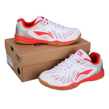李宁乒乓球鞋男女款运动鞋 乒乓球专用鞋透气防滑 白红39 李宁乒乓球鞋男女款运动鞋 乒乓球专用鞋透气防滑 白红39