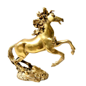 【贞玉吉】纯铜跃马大飞马立马发财家居办公摆件开业礼品 小号跃马23