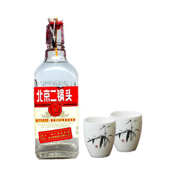 永丰牌北京二锅头 永丰牌出口型小方瓶白酒 中华老字号清香型白酒500ml 42度红色
