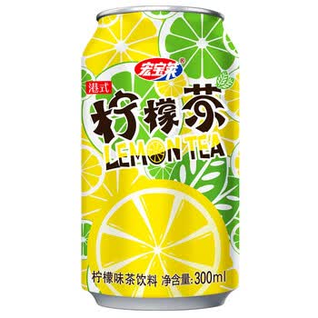 宏宝莱 300ml*24整箱易拉罐装清凉柠檬茶