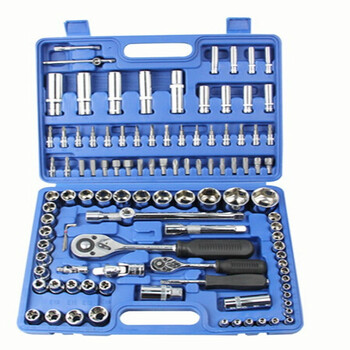 套筒扳手五金工具箱机修套筒棘轮扳手套装汽修工具箱 40件套套筒组套1