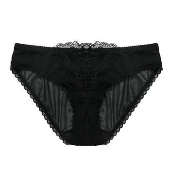 奢迪卡品牌蕾丝性感内裤女士低腰无痕三角裤衩裤头超薄款黑色大码底裤