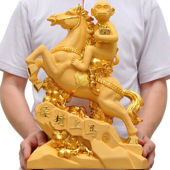马上封侯摆件工艺品马猴子摆设商务礼品客厅电视柜办公