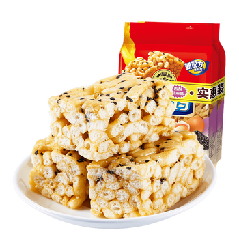 徐福记 八庄沙琪玛160gx2袋早餐糕点心小吃鸡蛋味芝麻味休闲零食品