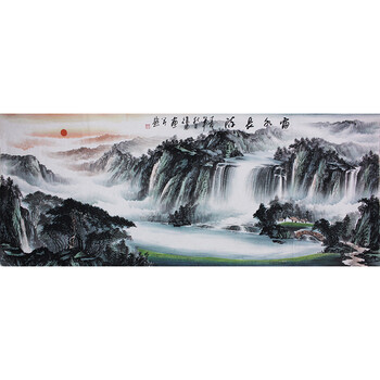 中国国画家协会会员 徐肃小六尺山水 富水长流06拍卖已结束陈大章