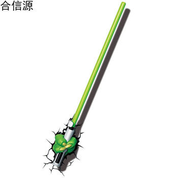 立体汽车贴纸摩托彩贴个性车身仿真小黄人复仇者联盟装饰贴 绿色光剑