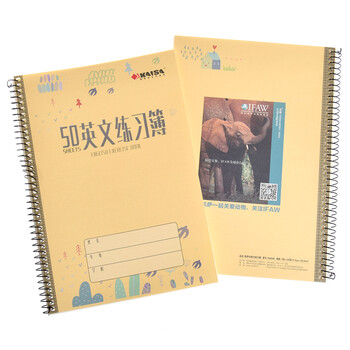 【开学必备】凯萨(KAISA)英语本 18K50张英文练习本外语本70g初中小学生作业本 2本装30240