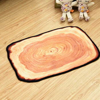 北欧仿木纹小地垫复古个性创意地毯大门囗进门鞋柜脚垫家用可机洗