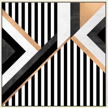 简约现代北欧几何抽象装饰画客厅卧室餐厅正方形有框挂画家居饰品sn