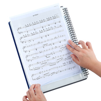 金得利谱夹子乐谱夹可修改钢琴谱夹册a4文件夹曲谱夹不反光学生吉他鼓琴音乐谱夹册 蓝色1个装 CF230