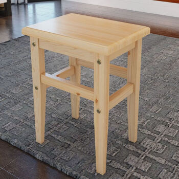 麦芽 实木凳子简约方凳换鞋凳休闲凳办公小方凳全松木矮凳餐桌椅配套 原木色