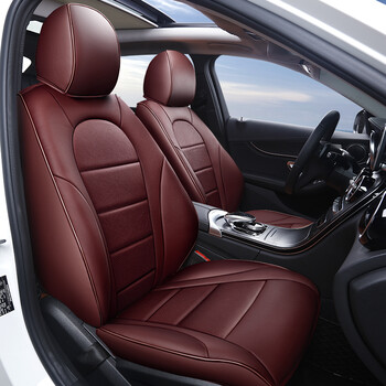 真皮汽车坐垫 酒红