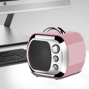 复古电视机蓝牙音箱迷你插卡小音响户外 红色