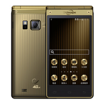 优思（Uniscope）U W2015 电信4G翻盖手机 双卡双待 金色