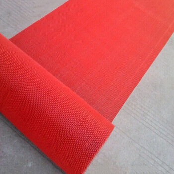 整卷pvc塑料镂空防滑垫车间幼儿园厨房厕所红地毯地胶 红色 90cmx20米