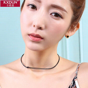 韩国简约时尚腊绳项链锁骨链女短款颈带choker项圈细少女学生饰品