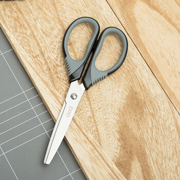 得力(deli)170mm人机造型剪刀 软胶手柄 办公家用生活手工剪纸刀 办公用品 颜色随机6045