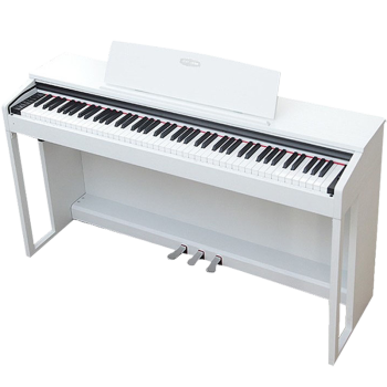 珠江艾茉森电钢琴ap210 88键重锤数码钢琴初学立式电钢琴 白色(赠琴凳