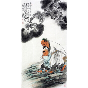 北京美协会员 北京画院职业画家 孙鹏《渊明醉酒图》