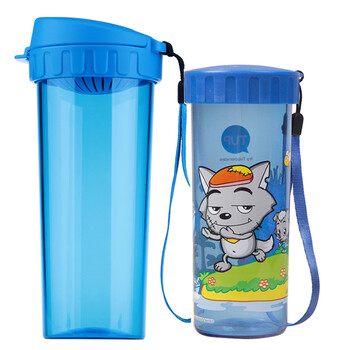 特百惠茶韵莹彩随心组合水杯特价500ml/430ml学生杯运动便携塑料随手杯子 青苔绿+晴空蓝 500ml+430ml