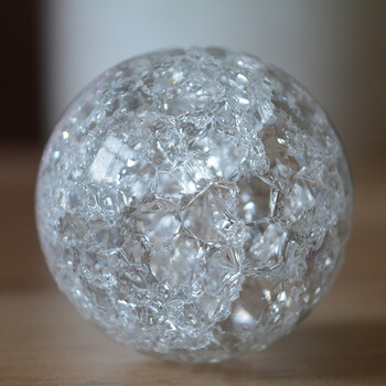 水晶玻璃冰裂球轮假山流水喷泉转运珠开业礼加湿器摆件sn8070 3.