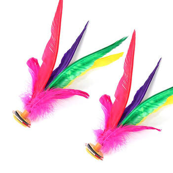 杜威克 毽子大号鹅毛羽毛彩色比赛毽球牛筋底花键儿童毽子15个装 杜威克 毽子大号鹅毛羽毛彩色比赛毽球牛筋底花键儿童毽子15个装