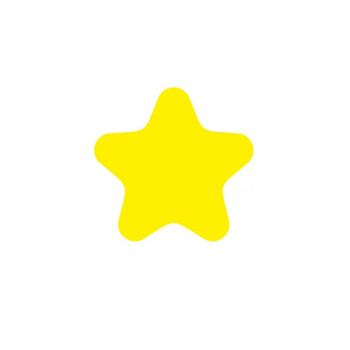 磁性贴 五角星圆角星冰箱贴磁贴白板磁贴奖励贴纸星星磁铁创意贴 黄色