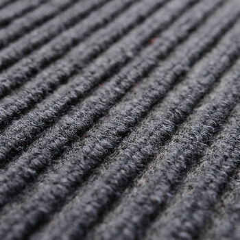 华庭丽娜 复合双条纹加厚地毯地垫 客厅厨房卧室专用 浅灰 400mmx600