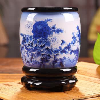 景德镇青花瓷笔筒价格报价行情- 京东