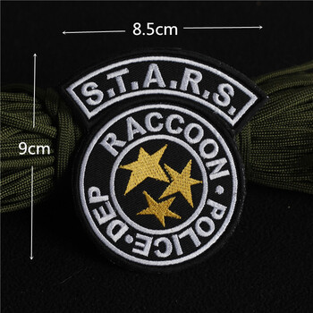 魔术贴臂章精致刺绣臂章个性魔术贴袖标战术背包贴章 stars 黑色