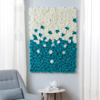 婚庆花墙背景墙假花玫瑰花绢花婚礼布置现场花艺仿真装饰花墙 其它