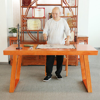 电脑桌书房家具长桌书法桌家用办公桌椅写字台 180*80*75木板5公分 否