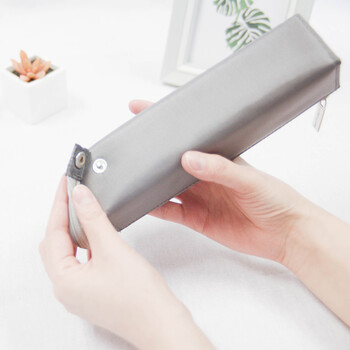 国誉（KOKUYO）学生用大容量铅笔盒直立对开式竖款笔袋文具盒收纳盒深灰WSG-PC22-DM