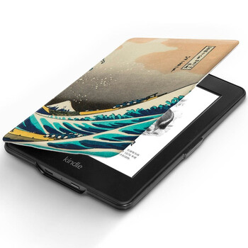 
                                        纳图森（Natusun）K5-04适配Kindle 958版保护套/壳Kindle Paperwhite 1/2/3代 电纸书休眠皮套 神奈川冲浪里                