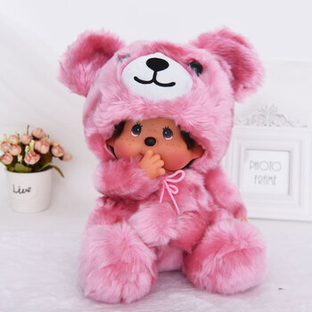 蒙奇奇大号布娃娃 毛绒玩具公仔儿童玩具生日礼物 40cmrm 泰迪熊粉色