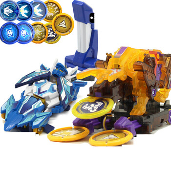 飞车2代变形玩具赠发射器套装全套 男孩 风暴圣骑 撼地神牛 发射器