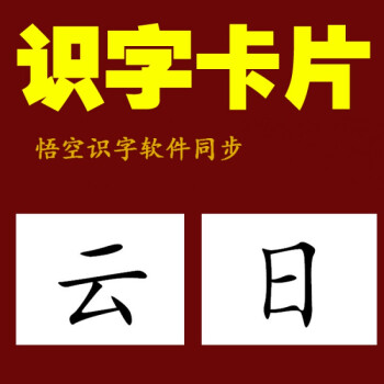 兒童寶寶幼兒早教無圖識字認字生字漢字卡片0-3-6歲悟空識字同步 常用