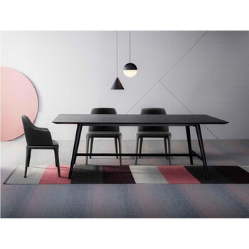 北欧风格餐桌会议桌长桌工作台简约现代洽谈桌椅实木 180*80*75